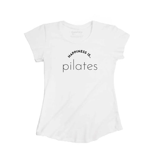 Women's Pilates Bamboo T-Shirt, White by Yoga Collection