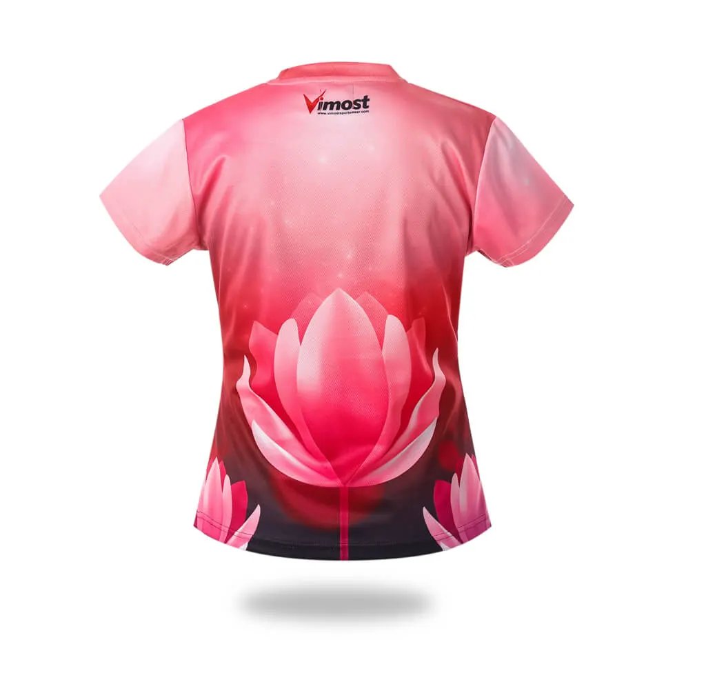 Pink Lotus Flower Sublimation T-Shirt by Vimost Sportswear