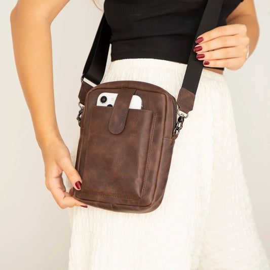 Ajo Leather Crossbody Bag – Genuine Leather Purse by TORONATA