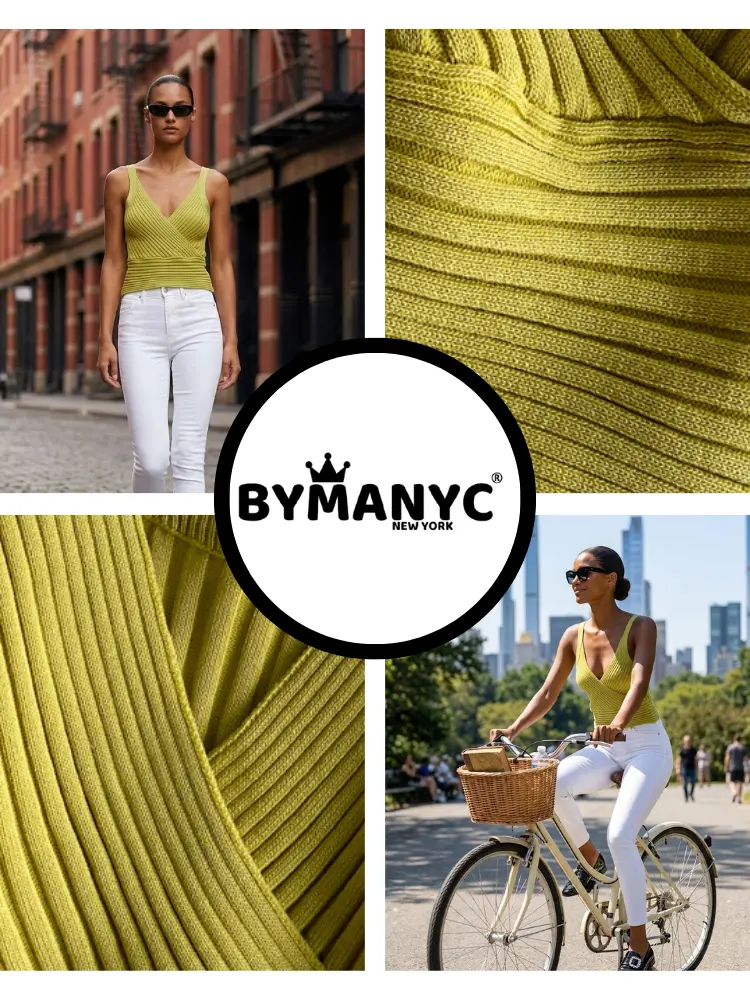 Pistachio HIGH LINE Knit Top Prêt-à-Porter BYMANYC ® New York by BYMANYC ® New York