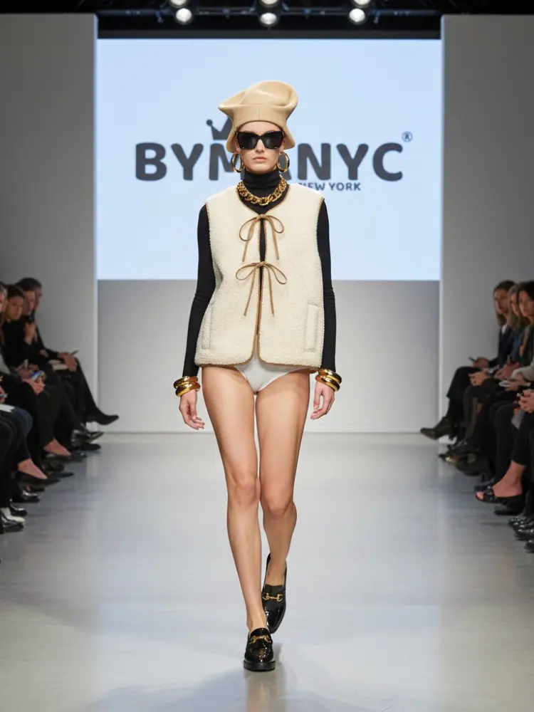 Plush Shearling-Style Eco-Vest • TRIBECA New Collection BYMANYC ® New York by BYMANYC ® New York