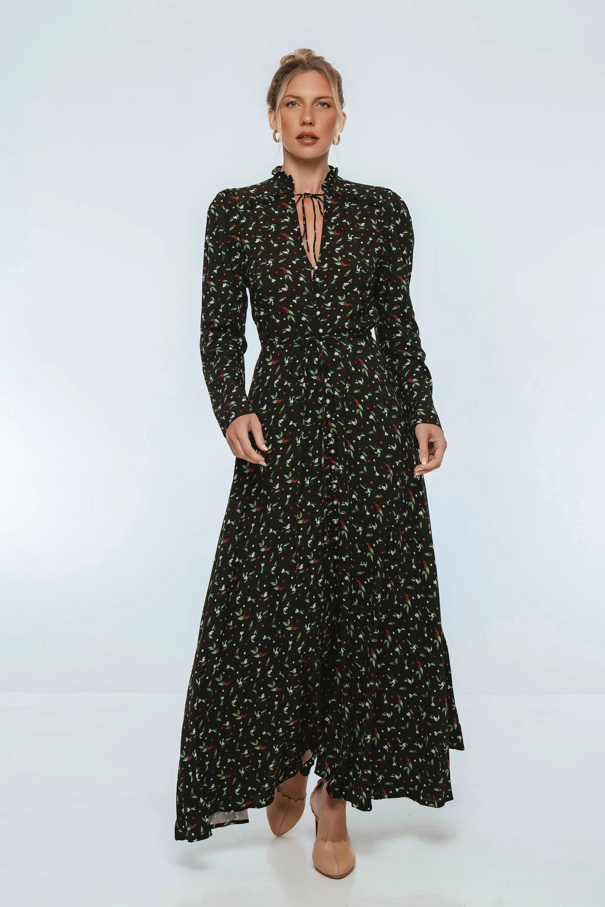 Poeme Long Sleeve Maxi Dress by ELF