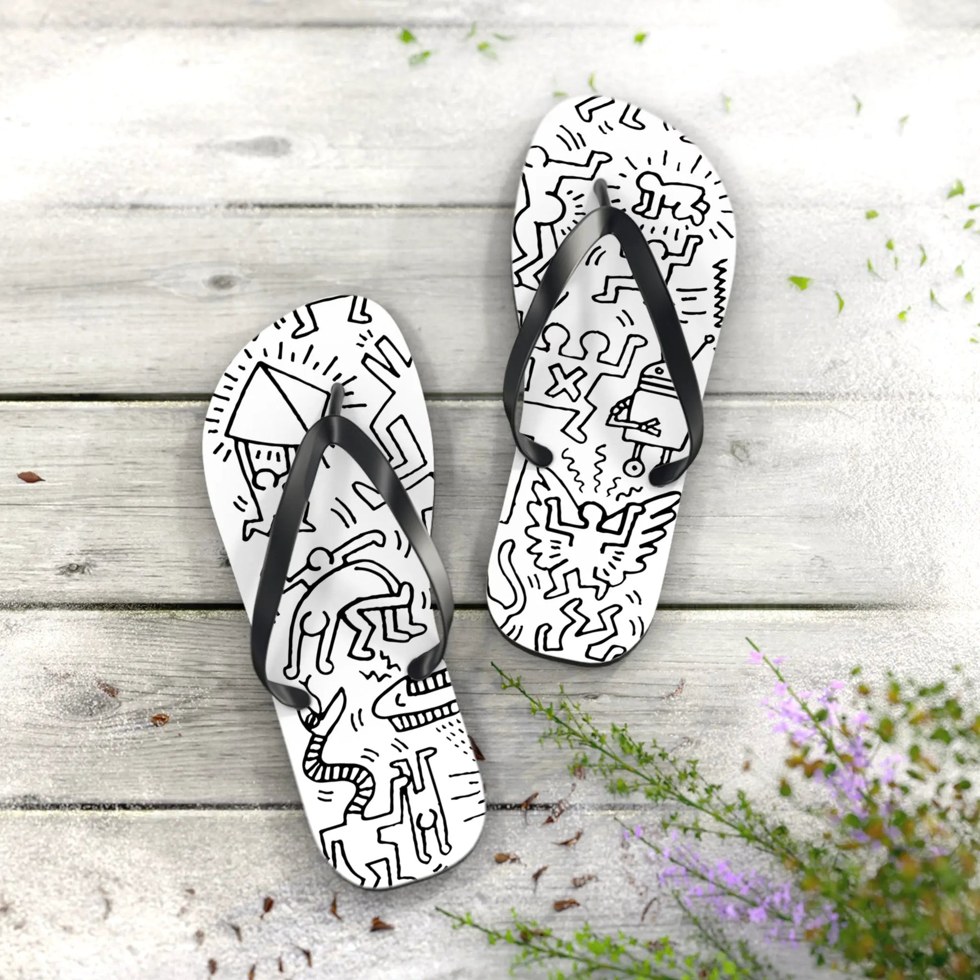 Panel Pattern, Street Art Flip-Flops by Art-O-Rama