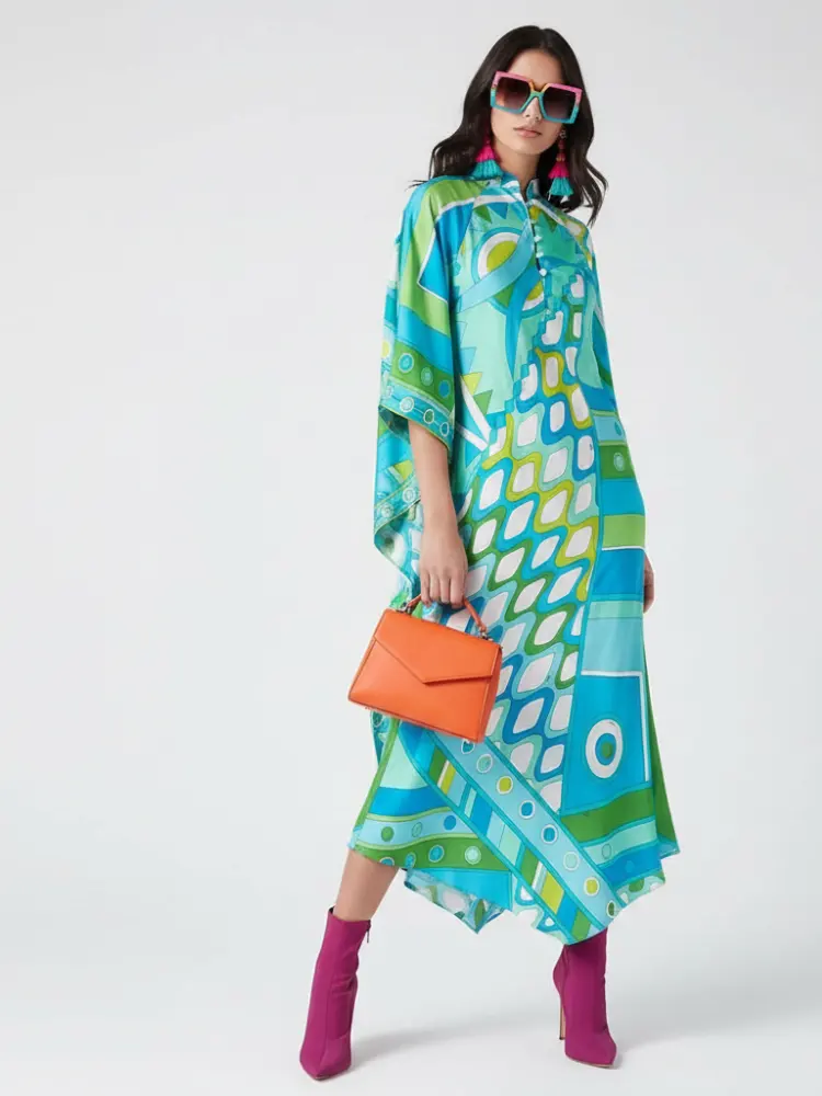 Printed Long Dress, Greenwich Village | Women - BYMANYC ® New York by BYMANYC ® New York