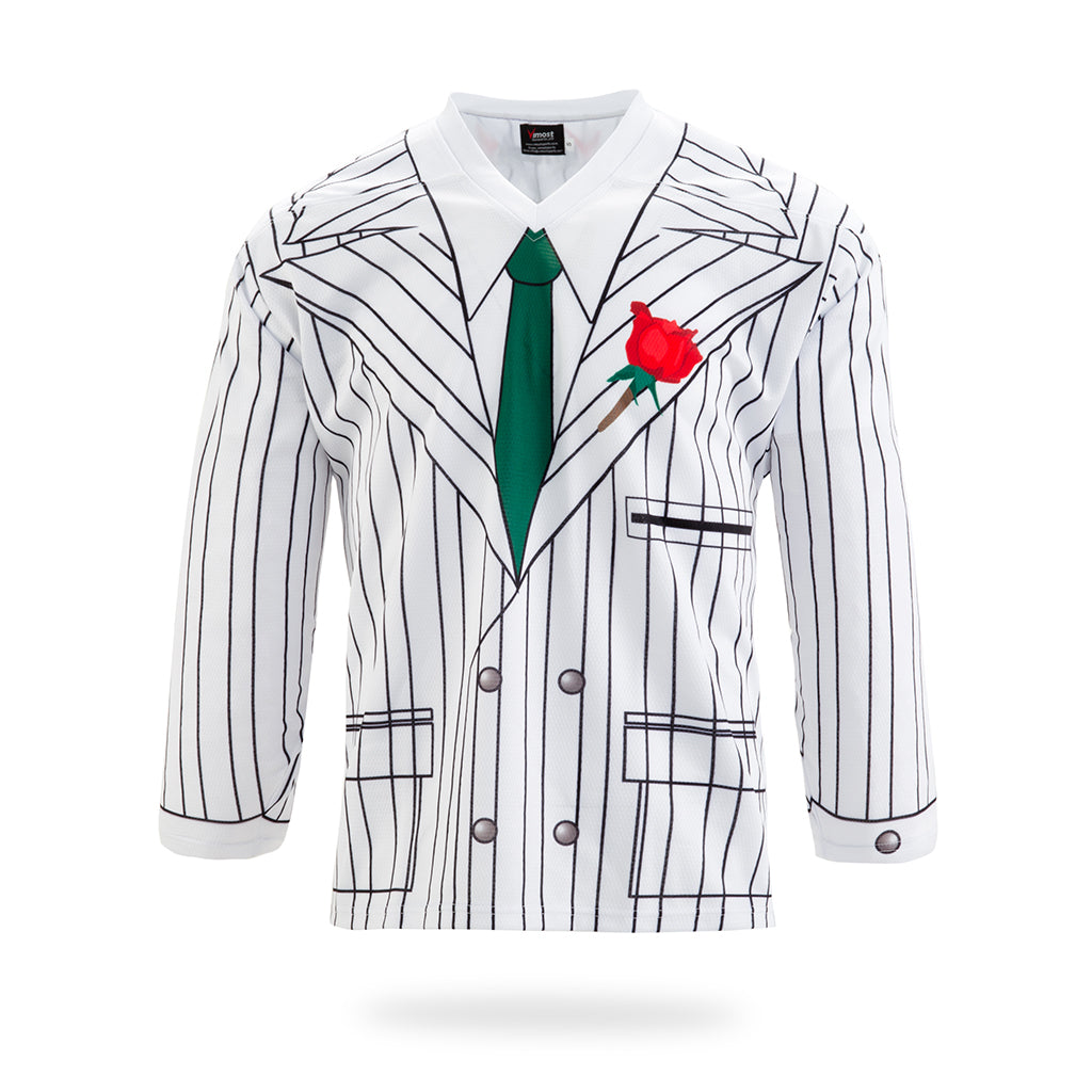 Custom White Suit Style Ice Hockey Jersey-0