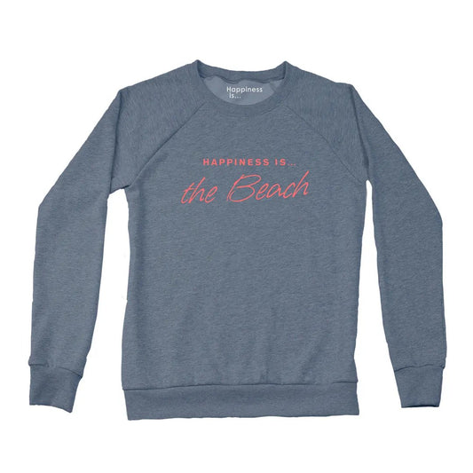 Women's Beach Crew Sweatshirt, Heather Navy by Beach Collection
