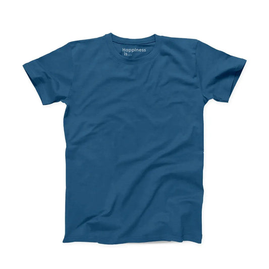 Men's Plain T-shirt, Sea Blue by Coloured Blanks