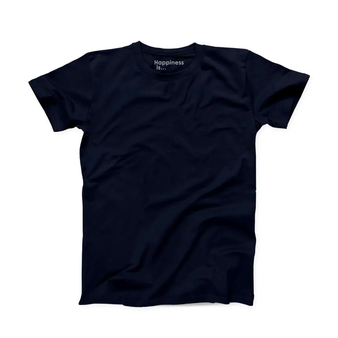 Men's Plain T-shirt, Navy by Coloured Blanks