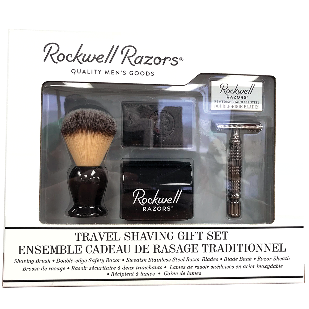 Rockwell R1 Travel Shaving Set - Gunmetal (All-in-One Gift Kit) by Rockwell