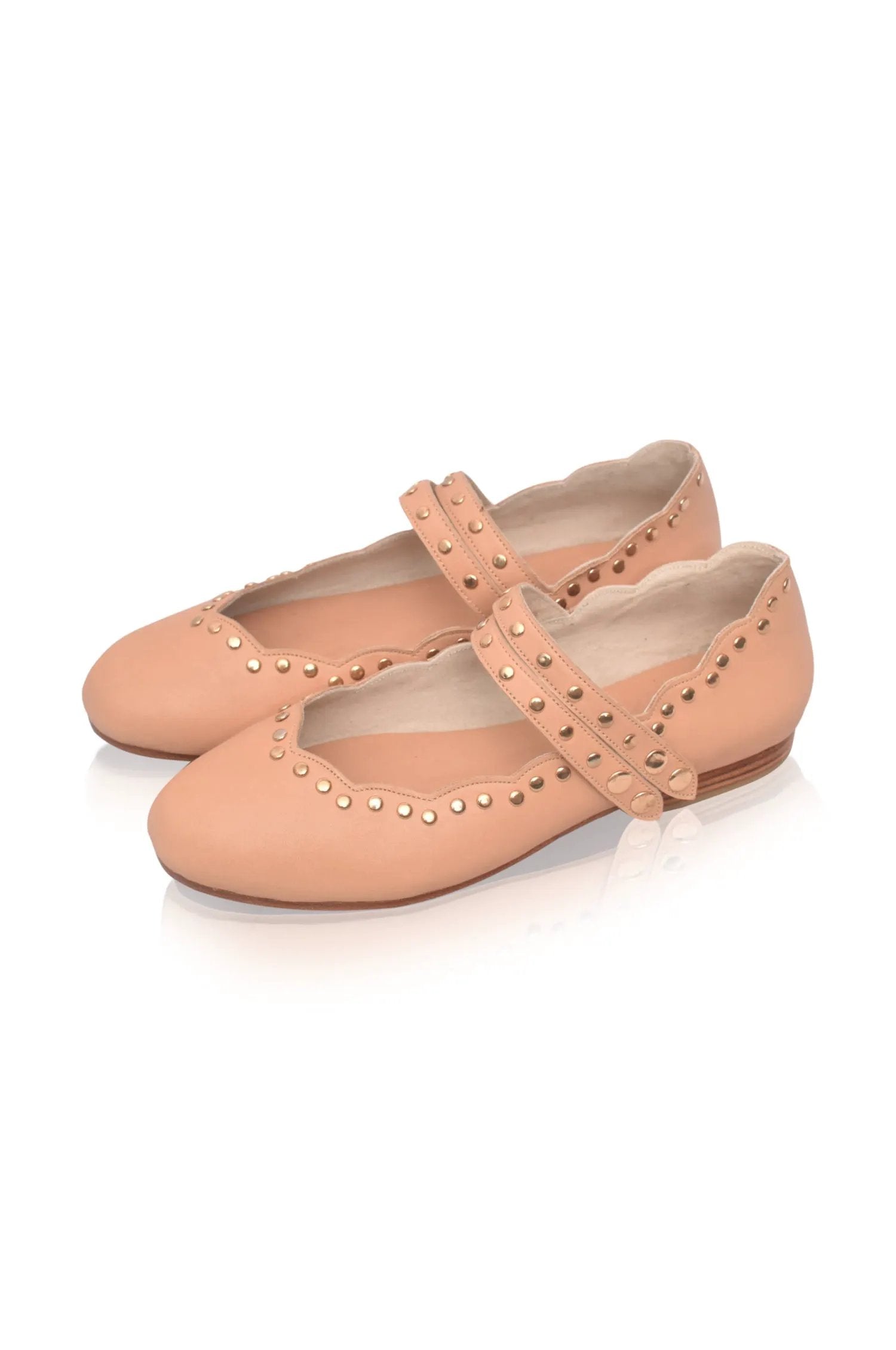 Remy Dual Strap Leather Ballet Flats by ELF