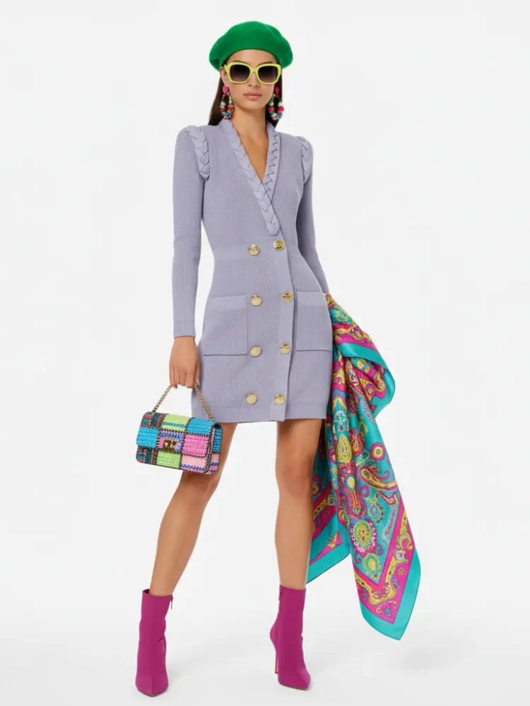 Retro Knitted Hepburn Dress For Women, Greenwich Village, BYMANYC New York. by BYMANYC ® New York
