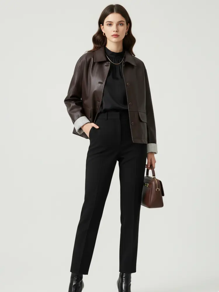 Retro PU Leather Jacket For Women, Brooklyn Heights, BYMANYC New York. by BYMANYC ® New York