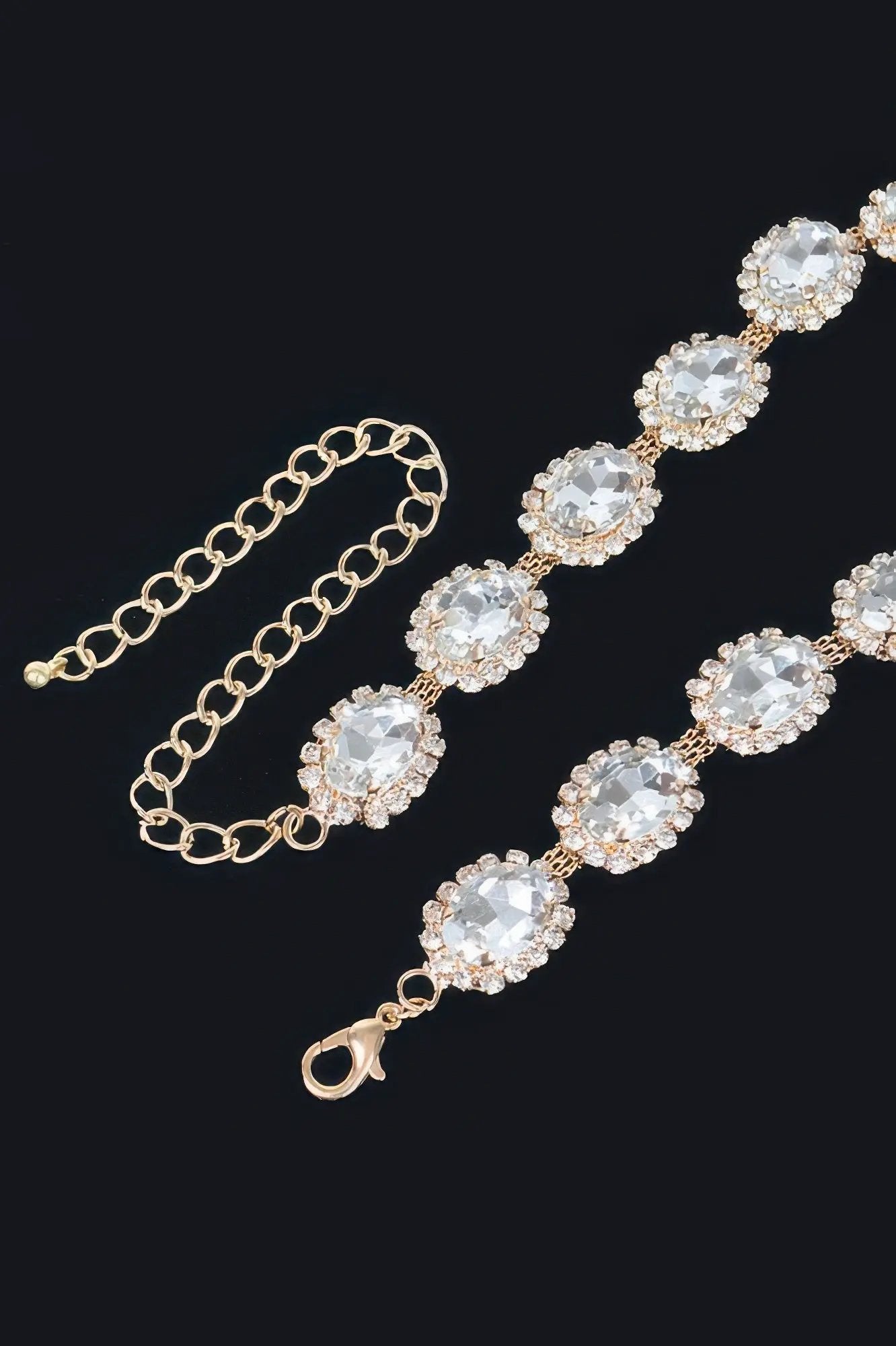 Rhinestone Oval Shape Necklace | Elegant BYMANYC ® New York Style by BYMANYC ® New York