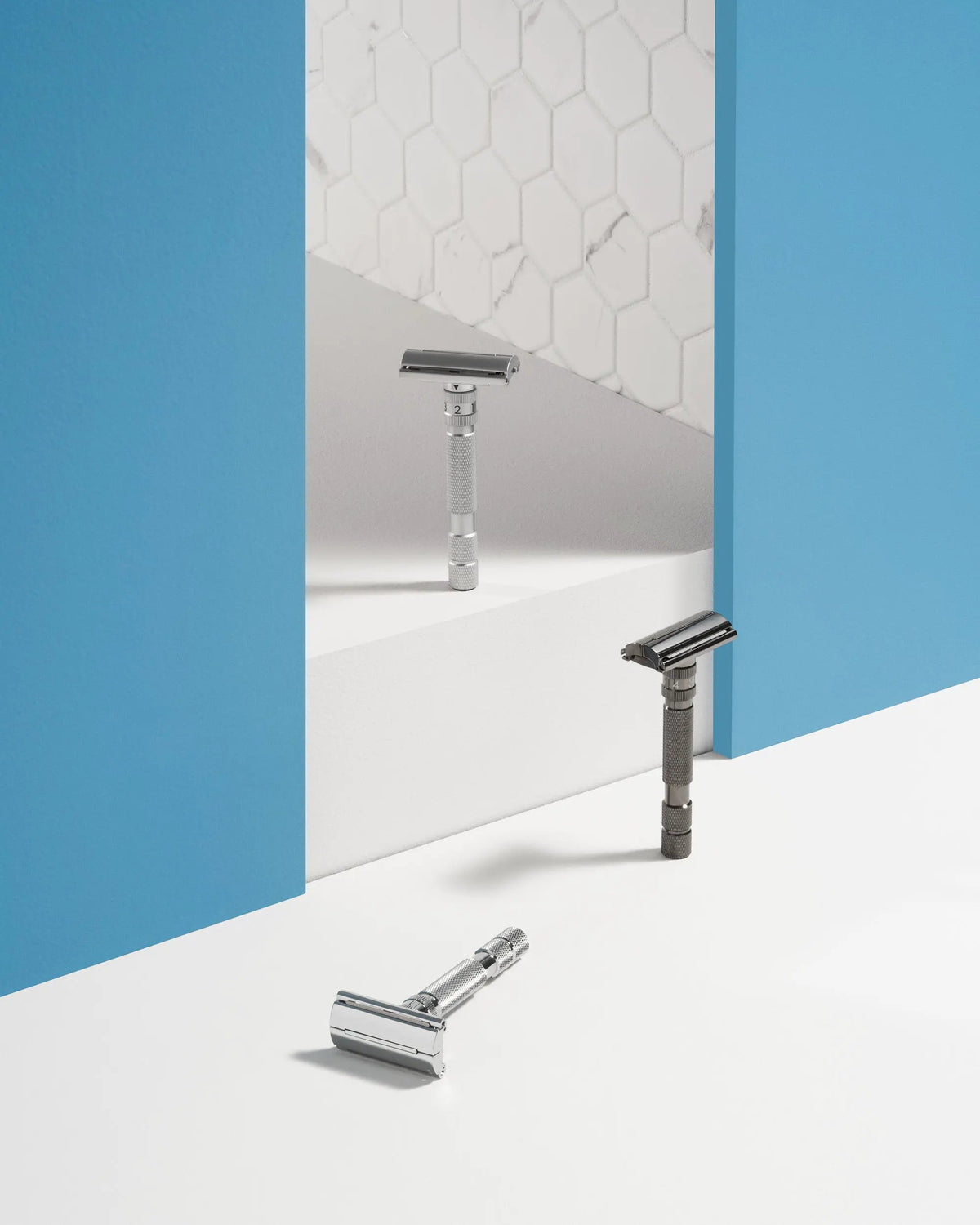 Rockwell T2 Adjustable Safety Razor - Gunmetal (Twist-to-Open) by Rockwell