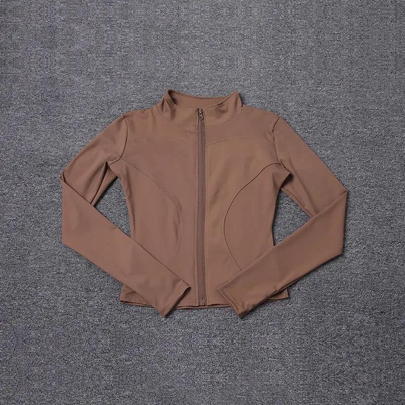 Women Sport Jacket Long Sleeve Shirt Workout Coat Gym Training Clothing Yoga Sportswear by Vimost Shop