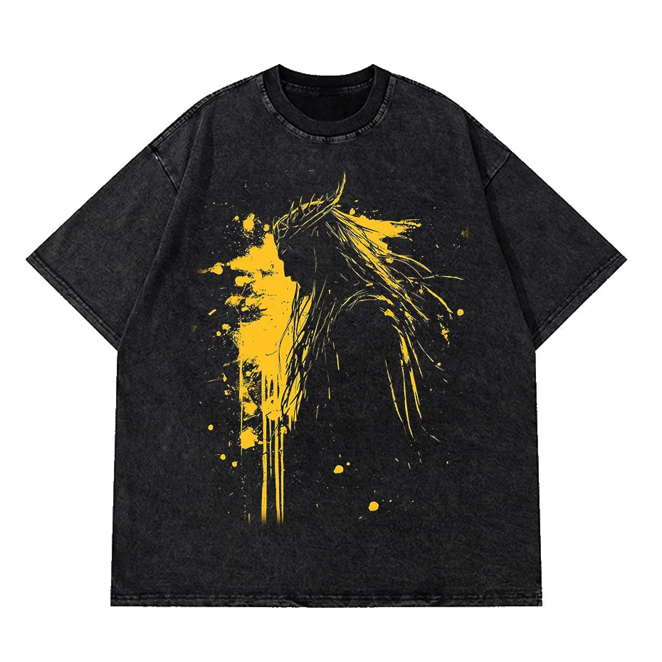 T-Shirt The King In Yellow Tshirts Men Cotton Tops Harajuku Crewneck Short Sleeve-0
