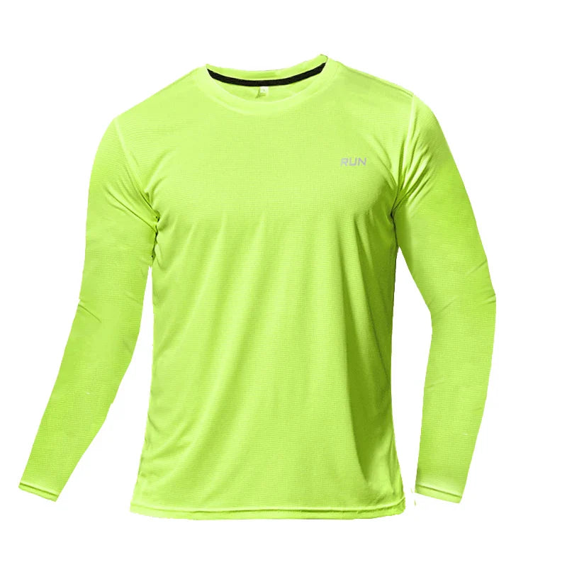 Mens Long and Short Sleeve Ice Silk Quick Dry Sports Top for Running Gym Hiking and Outdoor Training-13