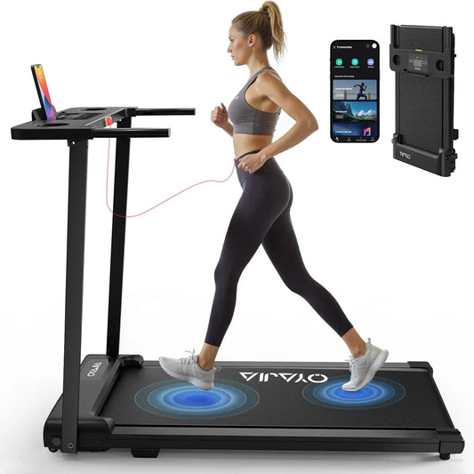 Treadmill Walking Pad for Home 3in1 Folding Under Desk Treadmill 2.5HP Smart Walking Treadmill with APP & LED Display by MAIDEN-ART