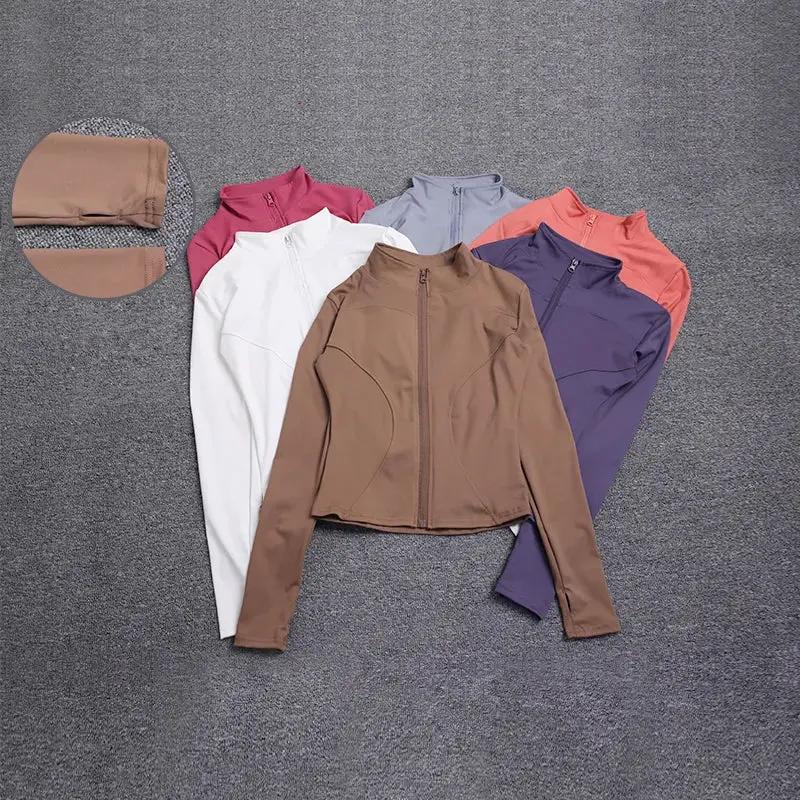 Women Sport Jacket Long Sleeve Shirt Workout Coat Gym Training Clothing Yoga Sportswear by Vimost Shop