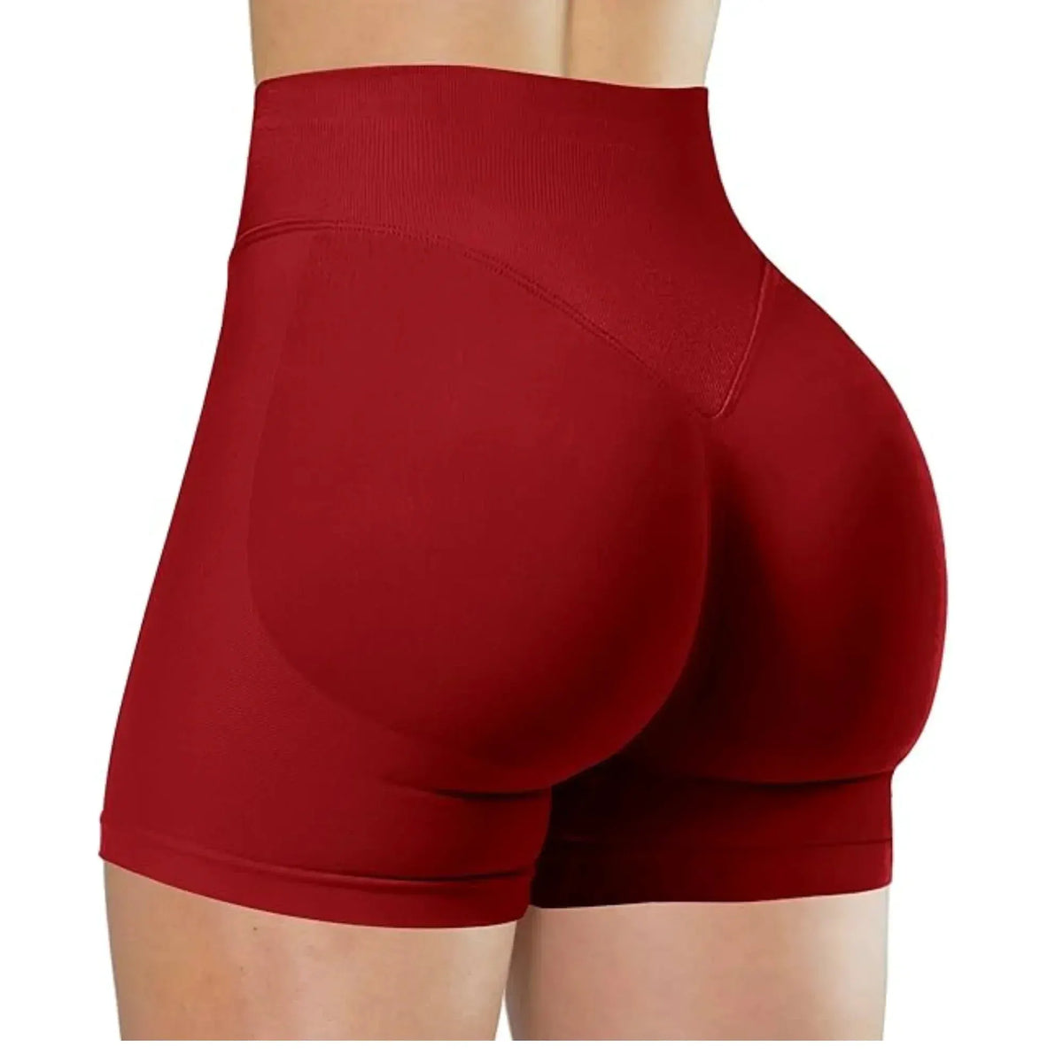 Women's High-Waist Knit Yoga Shorts with Stretch Fit for Training by Vimost Shop