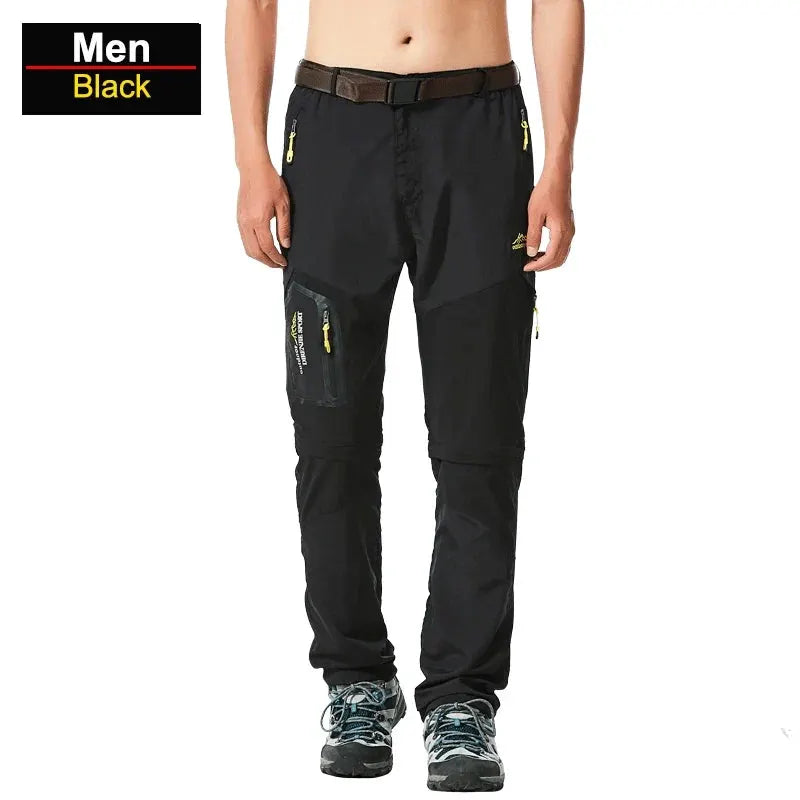 Men's Convertible Hiking Pants with Cargo Pockets and Detachable Legs by Vimost Shop