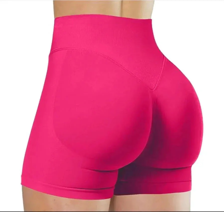 Women's High-Waist Knit Yoga Shorts with Stretch Fit for Training by Vimost Shop