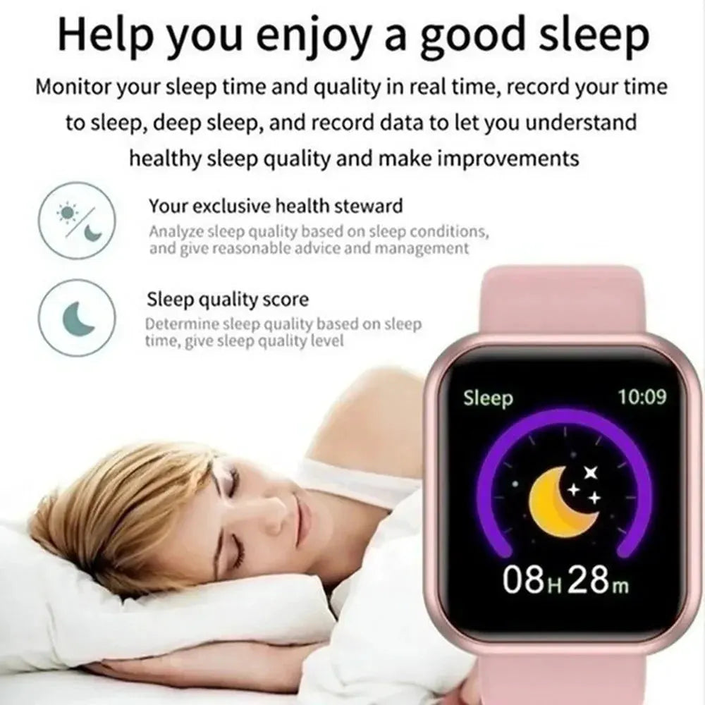 Multifunctional Smart Watch Men Women Bluetooth Connected Phone Music Fitness Sports Bracelet Sleep Monitor Y68 Smartwatch D20 by OPUYYM Smartwatch Store