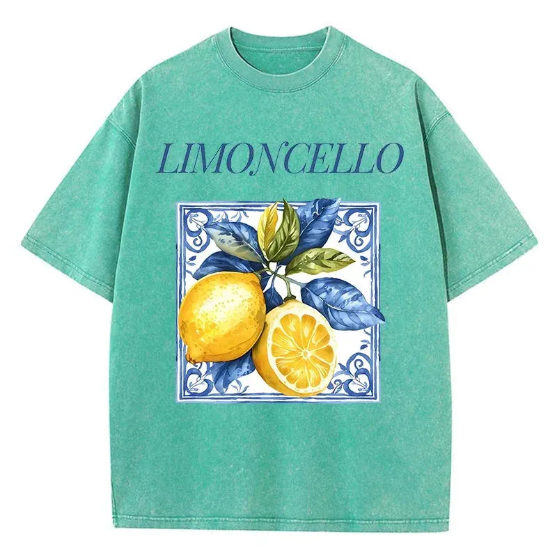 Printed Washed T-shirt Men's Cotton T-shirt Round Neck Comfortable Streetwear Men's Casual Summer Wear by Vimost Shop