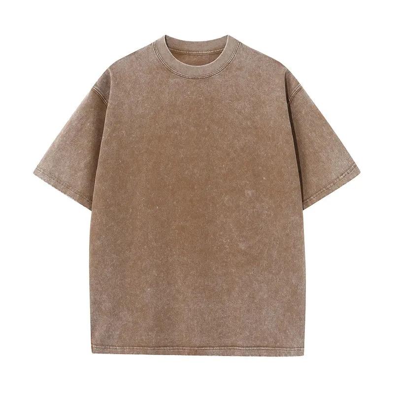 Men’s Washed Oversized Short-Sleeve T-Shirt by Vimost Shop