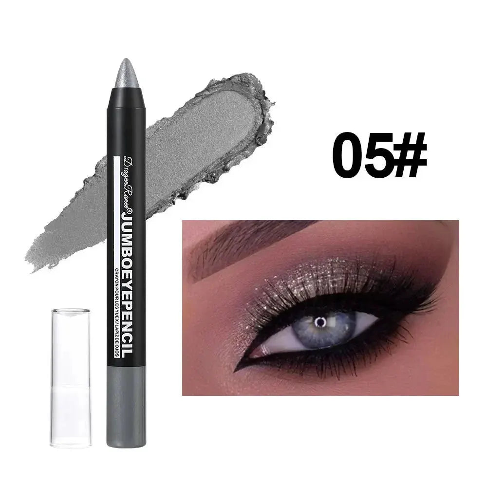 Smoky Dark Green Eyeshadow Pencil Stick Waterproof Pearlescent 12 Colors Metallic Glitter Eye Shadow Highlighter Pen Makeup Tool by HMEINA Store