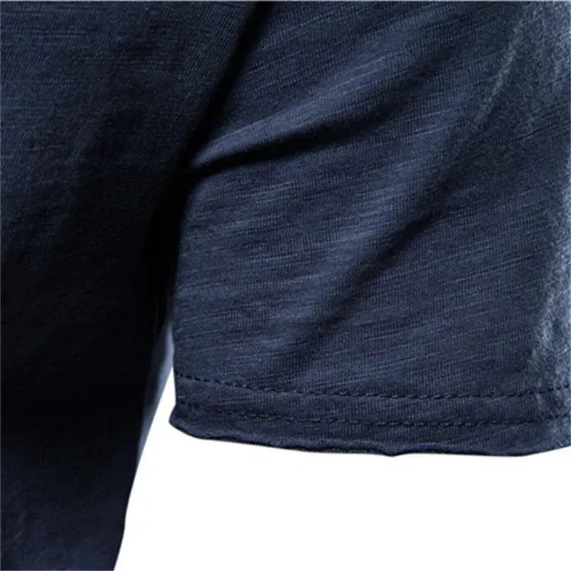 Men’s Cotton Knit Crew-Neck T-Shirt with Short Sleeves by Vimost Shop