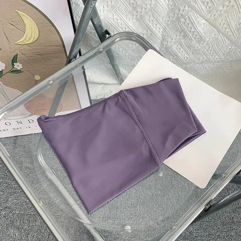 Women’s High-Waist Ankle-Length Yoga Leggings with Elastic Waist and Seam Pockets by Vimost Shop