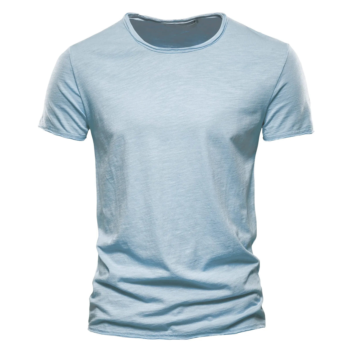 Men’s Cotton Knit Crew-Neck T-Shirt with Short Sleeves by Vimost Shop