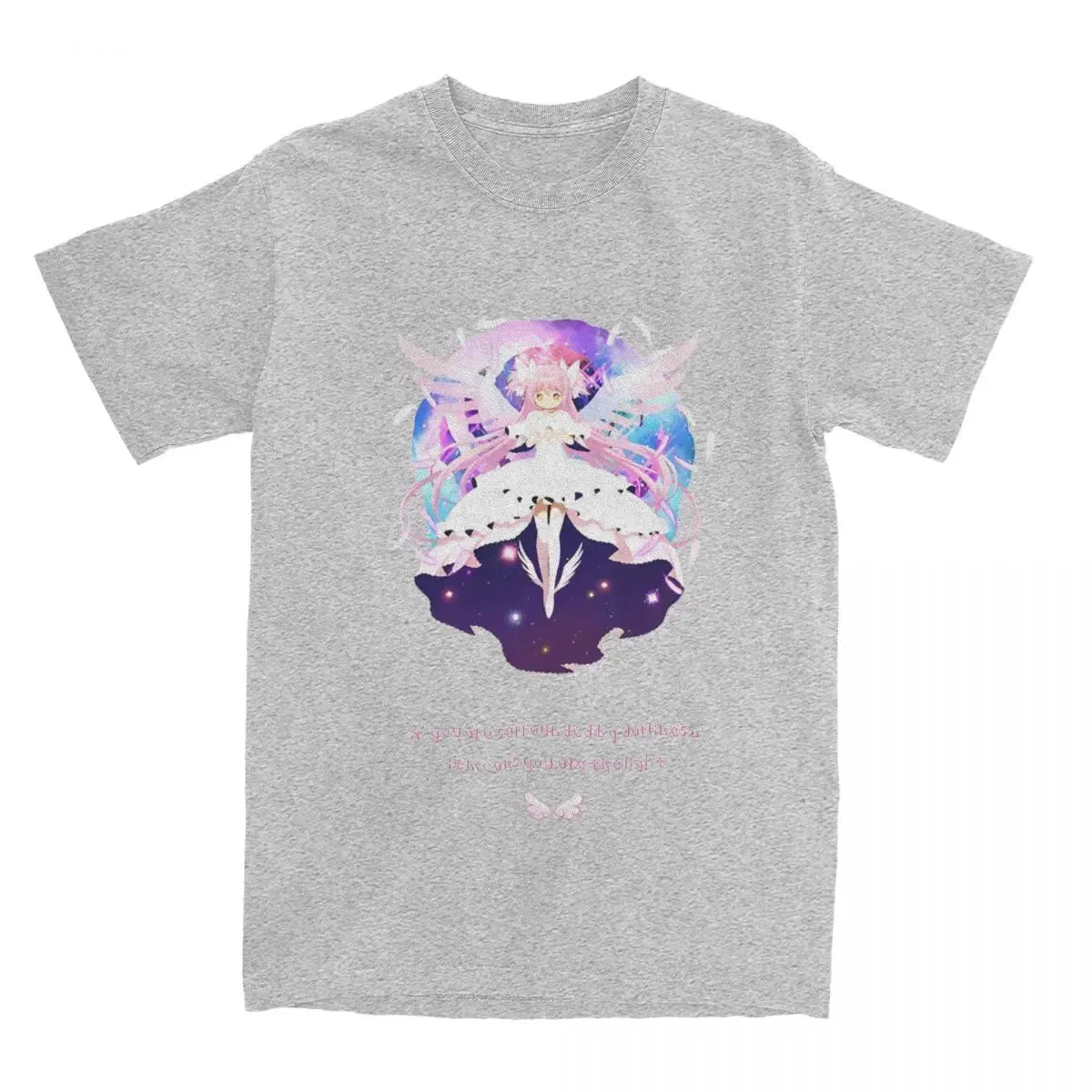 Vintage Madoka Magica Anime Print T-Shirt Soft Breathable Casual Comfortable Pure Cotton Unisex Tops by Vimost Shop