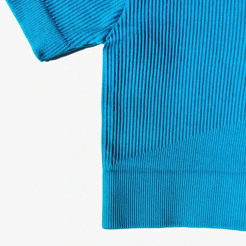 Women’s Seamless Short Sleeve Zip-Up Yoga Crop Top for Workout, Gym & Running by Vimost Shop