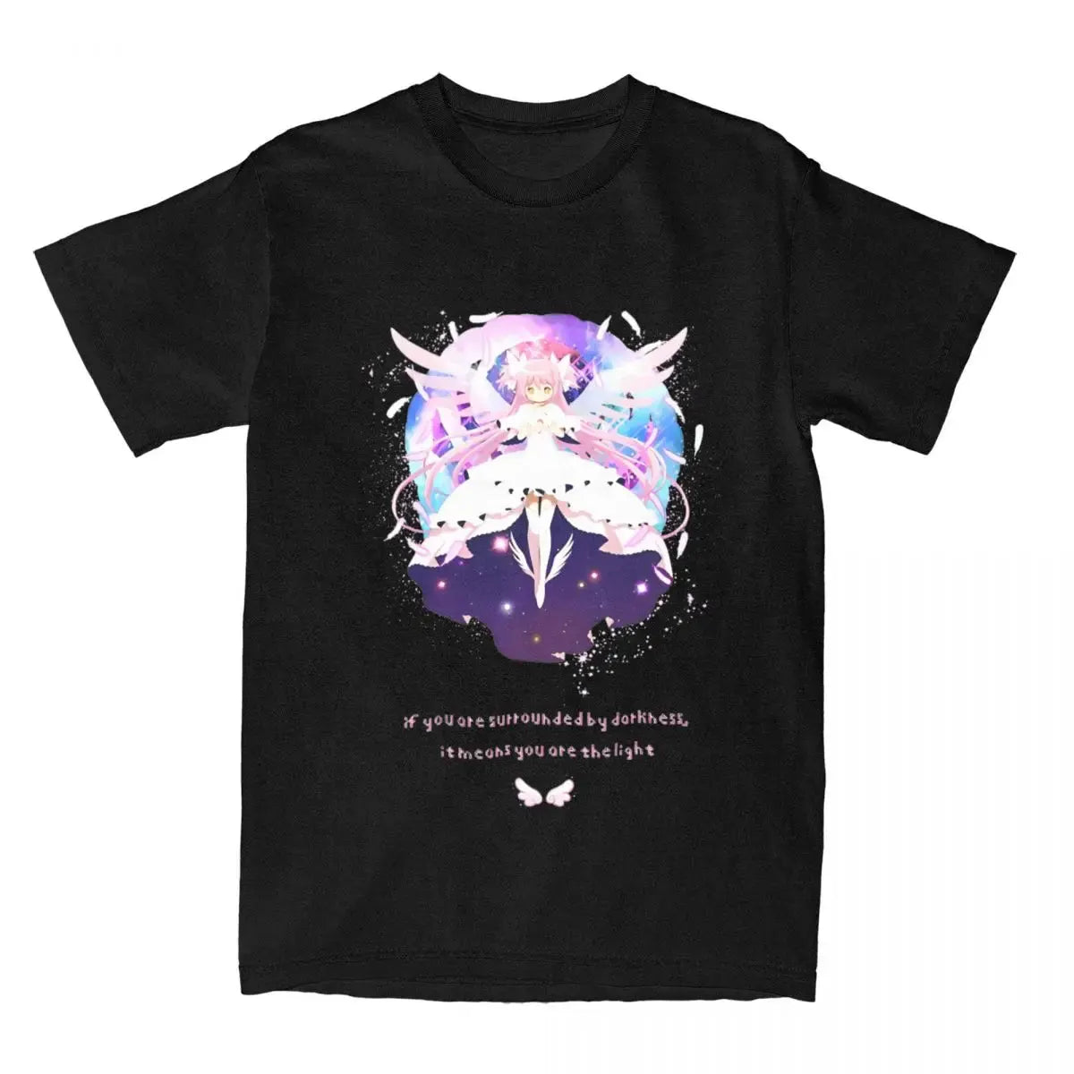 Vintage Madoka Magica Anime Print T-Shirt Soft Breathable Casual Comfortable Pure Cotton Unisex Tops by Vimost Shop
