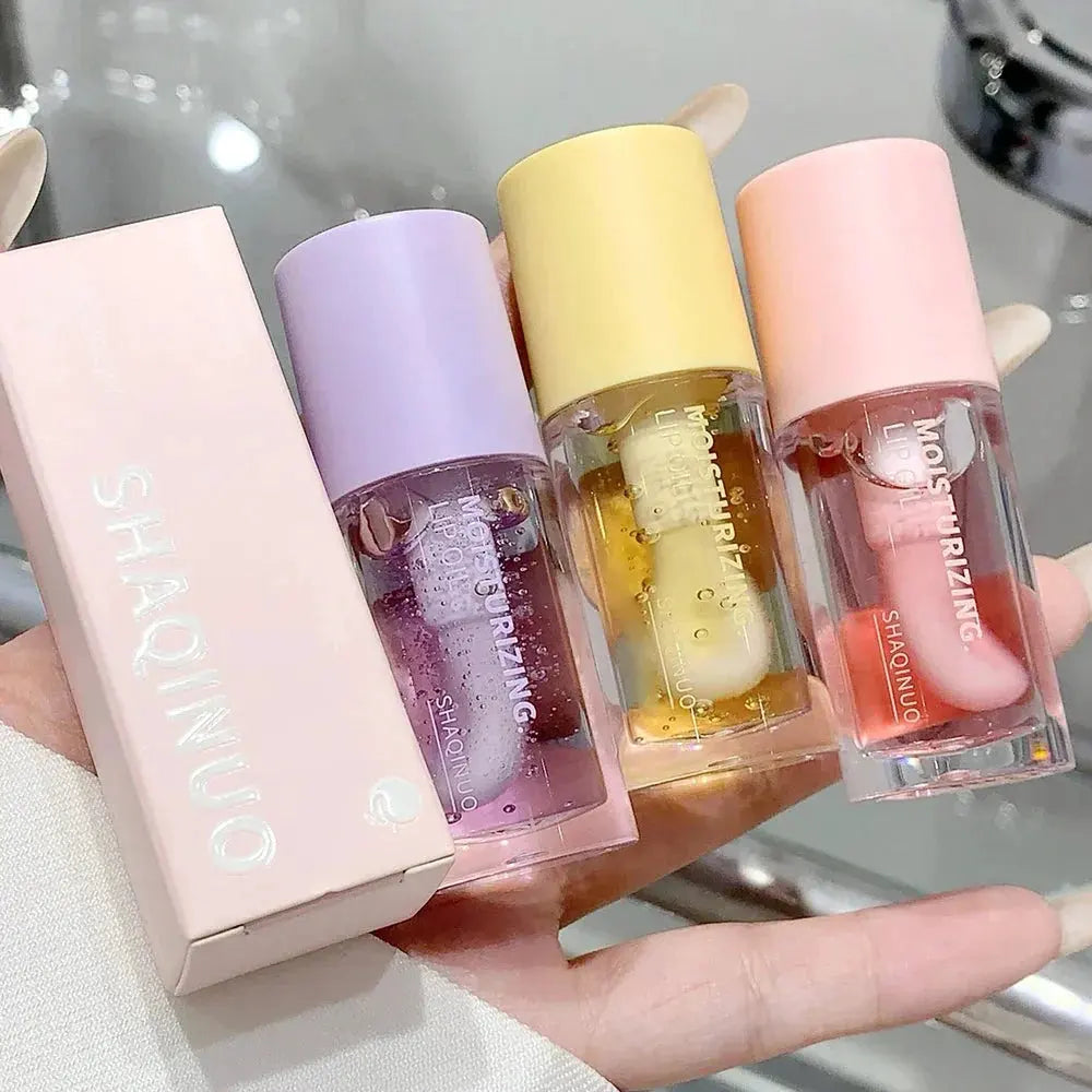 Water Light Lip Gloss Moisturizer Transparent Jelly Mirror Fruit Crystal Lip Oil Clear Hydrating Plumping Korean Lip Care Makeup by HMEINA Store