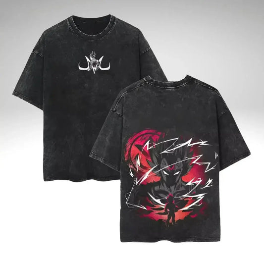 Anime Graphic Washed Oversized T-Shirt Cotton Streetwear Tee by Vimost Shop