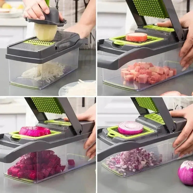 14/16 in 1 Multifunctional Vegetable Chopper Grate Food Handle Food Chopper Vegetable Slicer Dicer Cut Kitchen Items cocina by Shop1103674779 Store