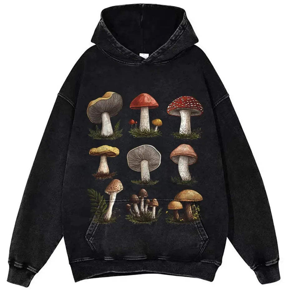 Vintage Mushroom Graphic Oversized Grunge T-Shirt by Vimost Shop