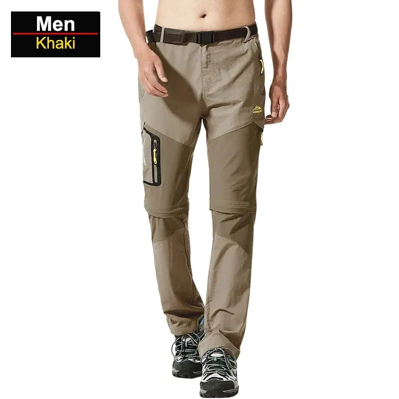Men's Convertible Hiking Pants with Cargo Pockets and Detachable Legs by Vimost Shop