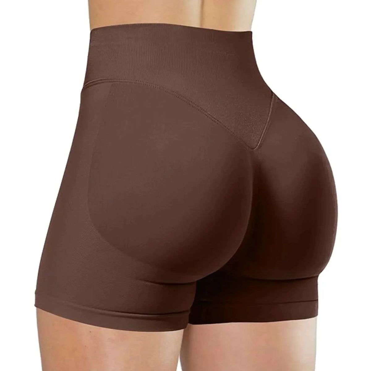 Women's High-Waist Knit Yoga Shorts with Stretch Fit for Training by Vimost Shop