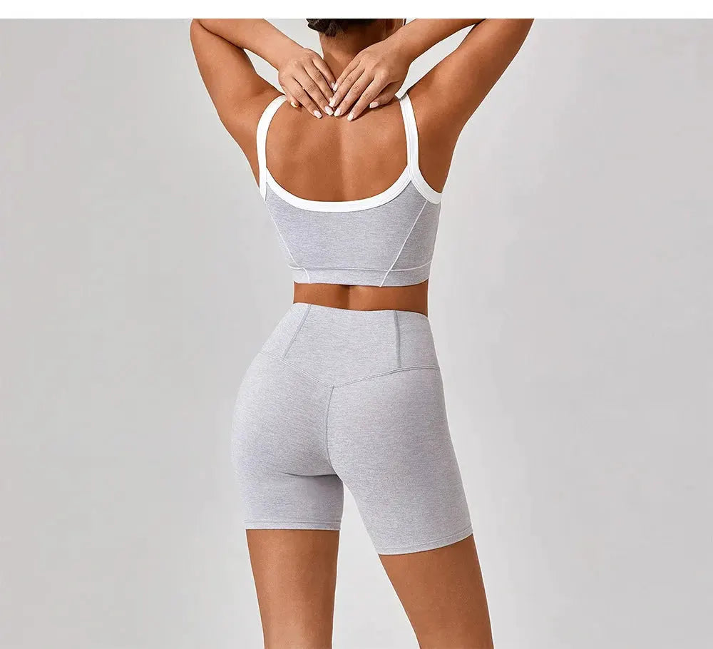 Womens 2 Piece Workout Running Sets,Hot Shot Skort Set Y2K Cropped Tank Top and Pants Outfits Sweatsuits by Maiden-Art