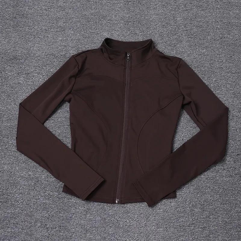 Women Sport Jacket Long Sleeve Shirt Workout Coat Gym Training Clothing Yoga Sportswear by Vimost Shop