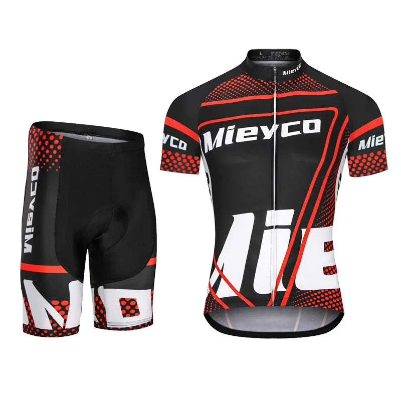 Men Quick Dry Breathable Cycling Jersey Short Sleeve Racing Bike Shirt-0