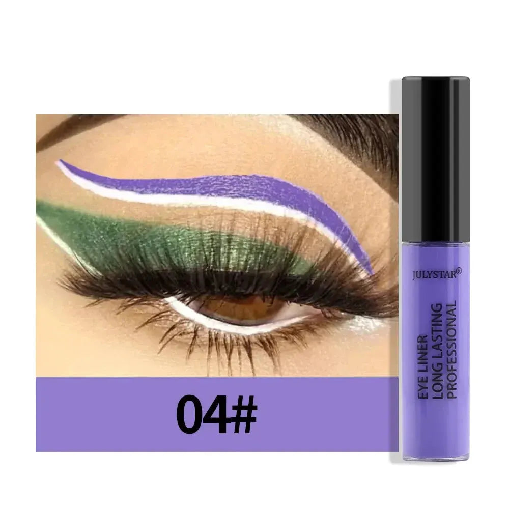 8 Color Eyeliner Liquid Pencil Waterproof Easy To Wear Make Up Matte Eye Liner Blue Pink Green White Black Purple Yellow Eyliner by HMEINA Store