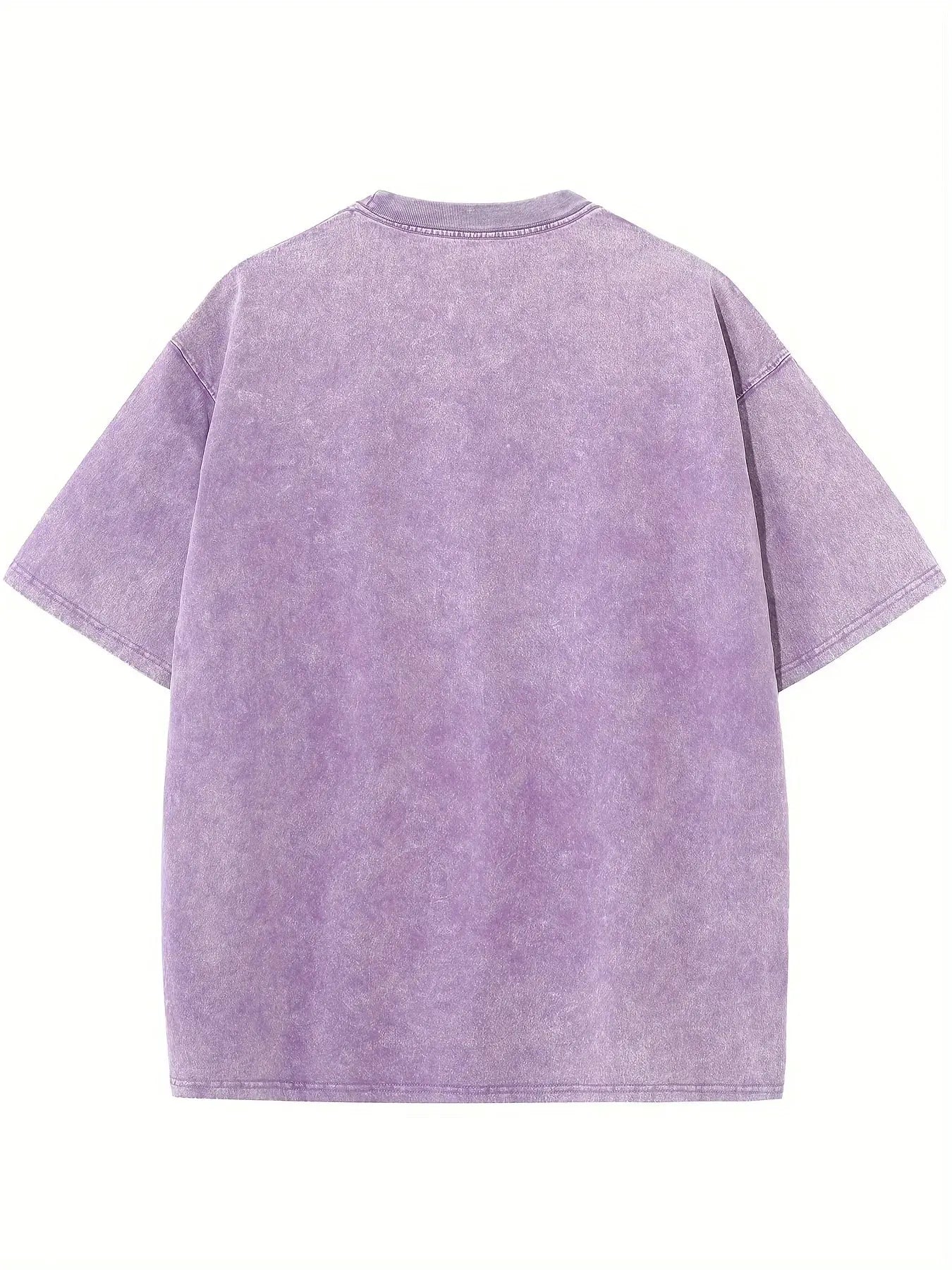 Retro Washed Pattern High-quality Cotton Men's T-shirt - Loose Fit Short Sleeved Round Neck Top by Vimost Shop