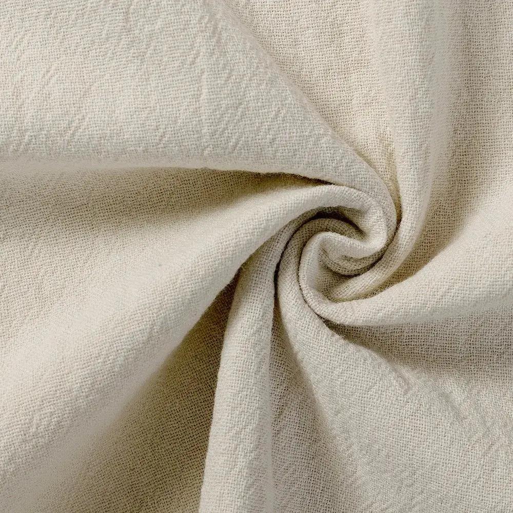 Men’s Cotton-Linen Knee-Length Drawstring Shorts with Pockets and Regular Fit by Vimost Shop