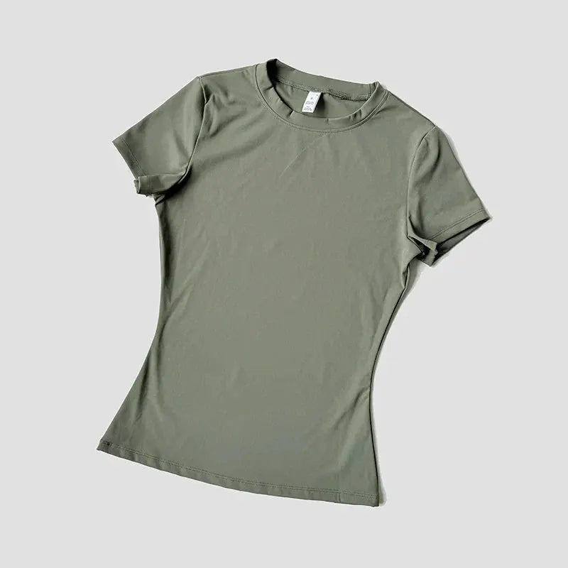 Women’s Seamless Short Sleeve Yoga Top – Fitness & Running Activewear by Vimost Shop