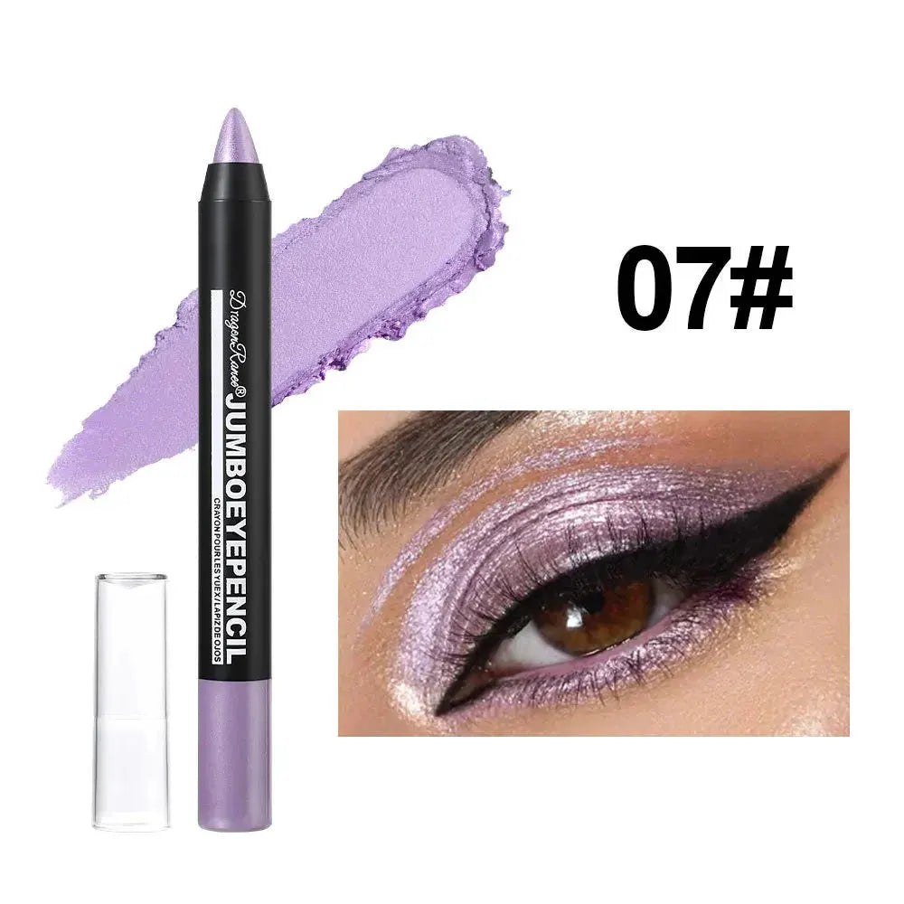 Smoky Dark Green Eyeshadow Pencil Stick Waterproof Pearlescent 12 Colors Metallic Glitter Eye Shadow Highlighter Pen Makeup Tool by HMEINA Store